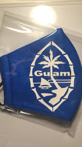 Royal blue with white Guam seal