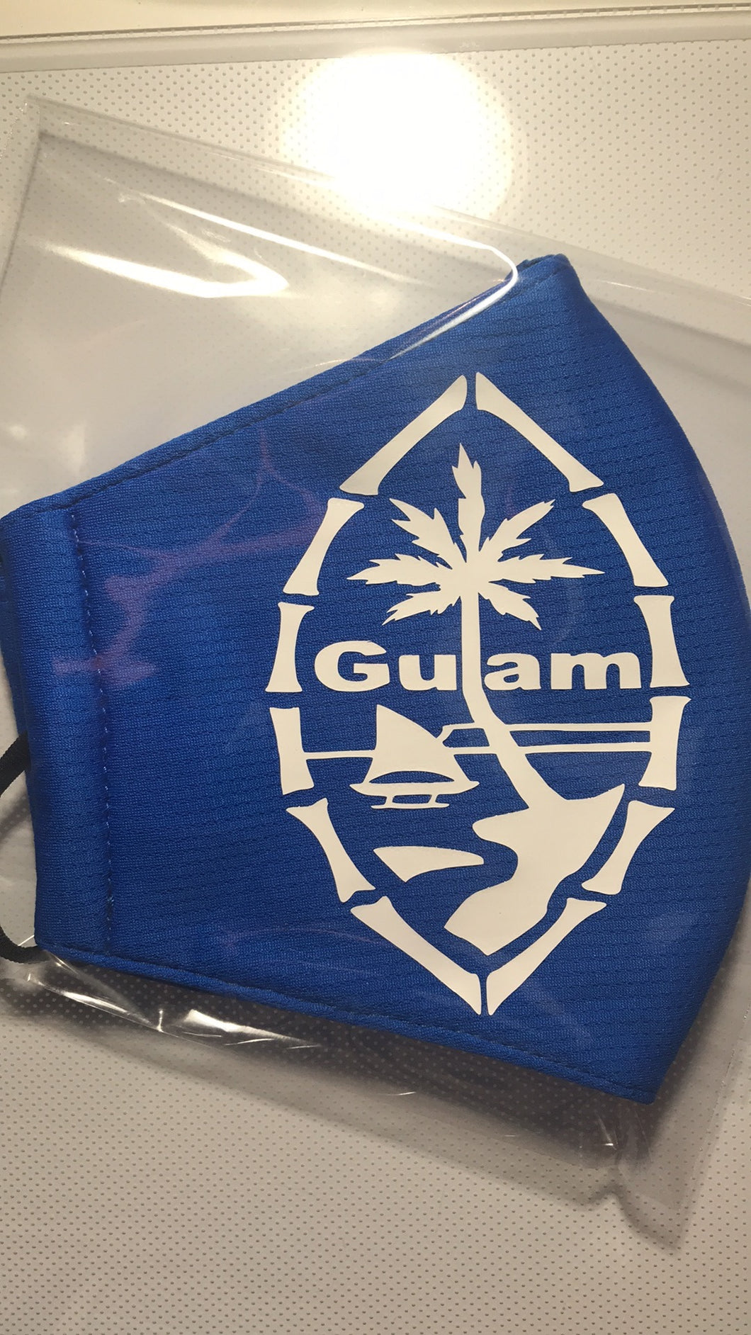 Royal blue with white Guam seal