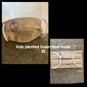 Kids Pleated Mask with Guam Seal