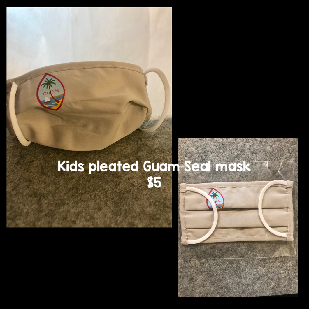 Kids Pleated Mask with Guam Seal