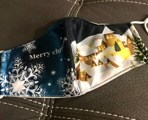 Merry Christmas Snowflake Mask