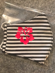 Striped Hibiscus Mask Summer Lite